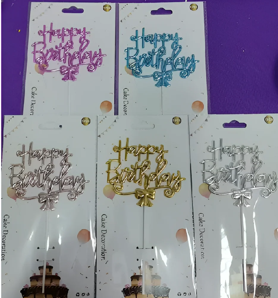 Glossy Letters Cake Topper – Style 2