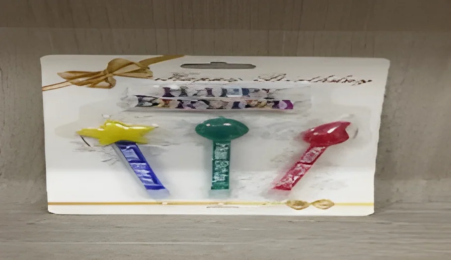 3 Pieces of Candle + Cake Topper
