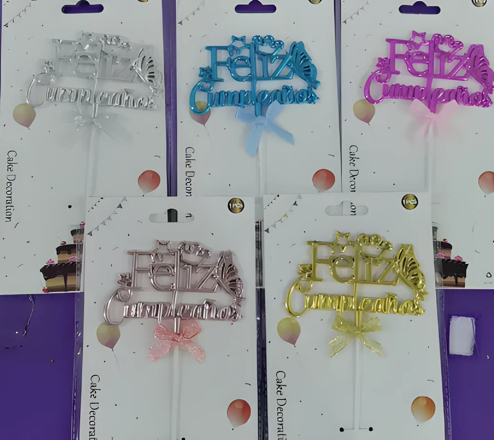 Feliz Cumpleaños Cake Topper – Style 10