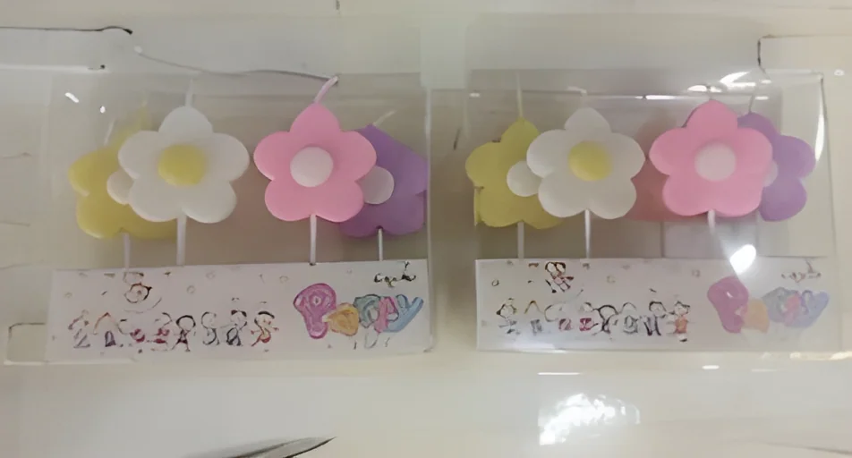 Birthday Candle – PVC Flowers 4 Sets