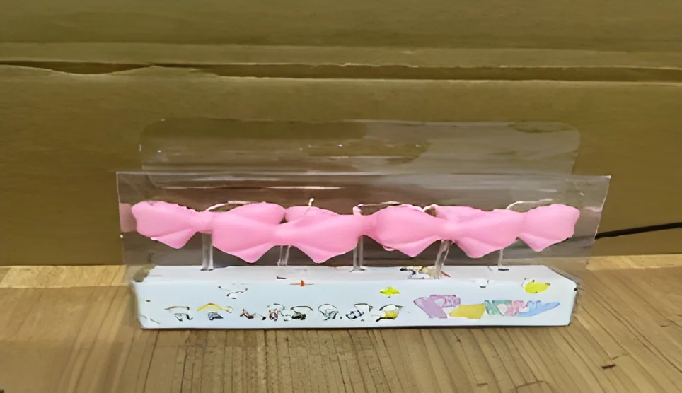 5 Pack Butterfly Candle·pink