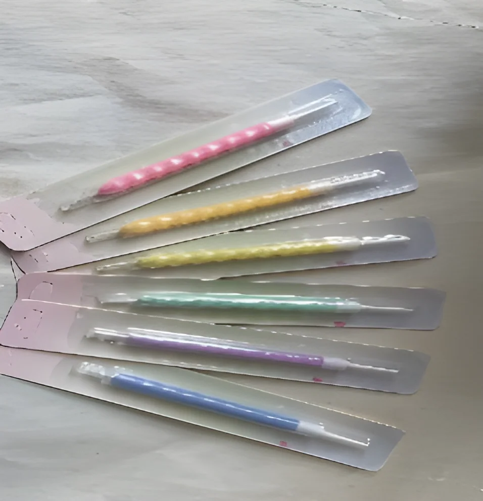 Birthday Candle – Single Pearlescent Bamboo Section. DC Rod