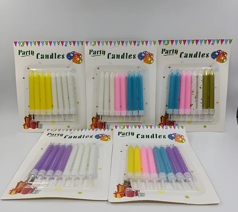 Birthday Candle – Gold Dot Gold-plated 8-piece Blister Card Set