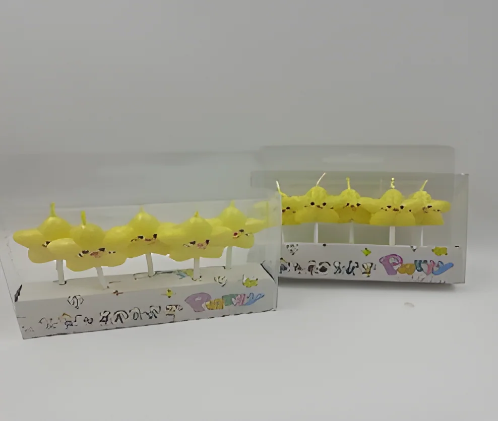 Birthday Candle – PVC 5 Smiley Stars Macaron Color Good Luck