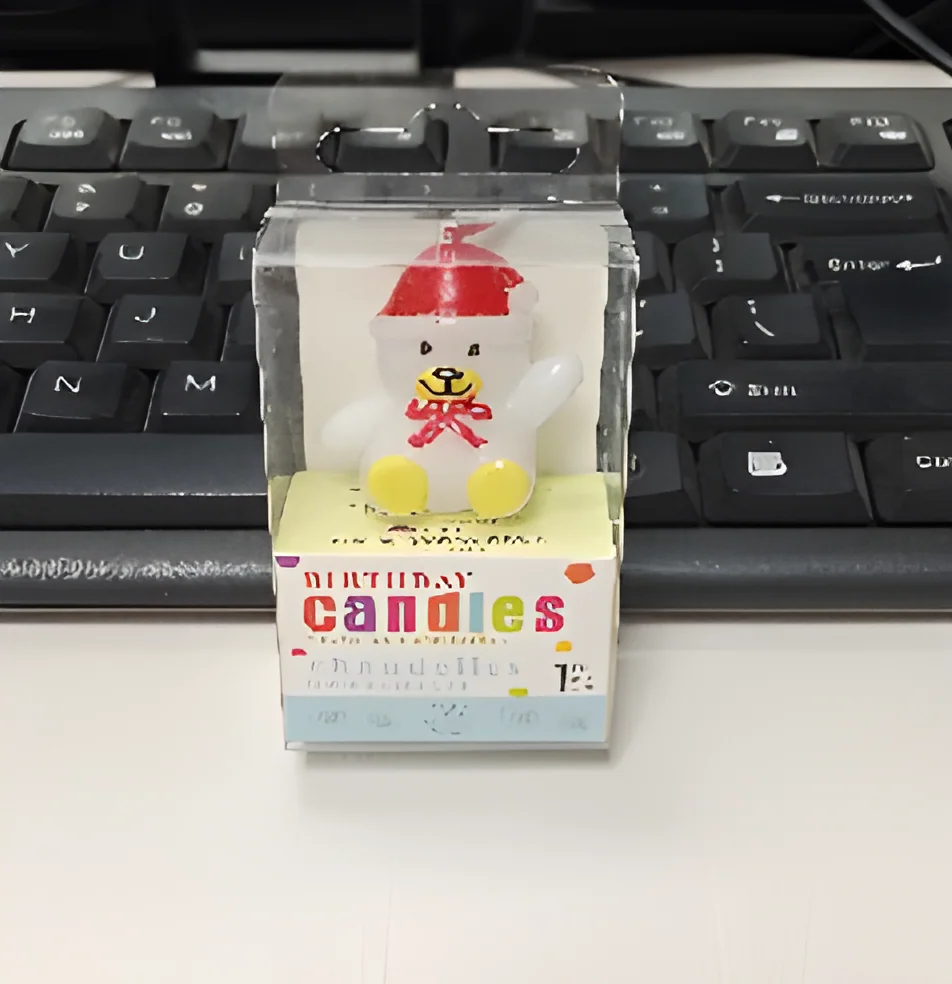 Birthday Candle – Single PVC Christmas Bear