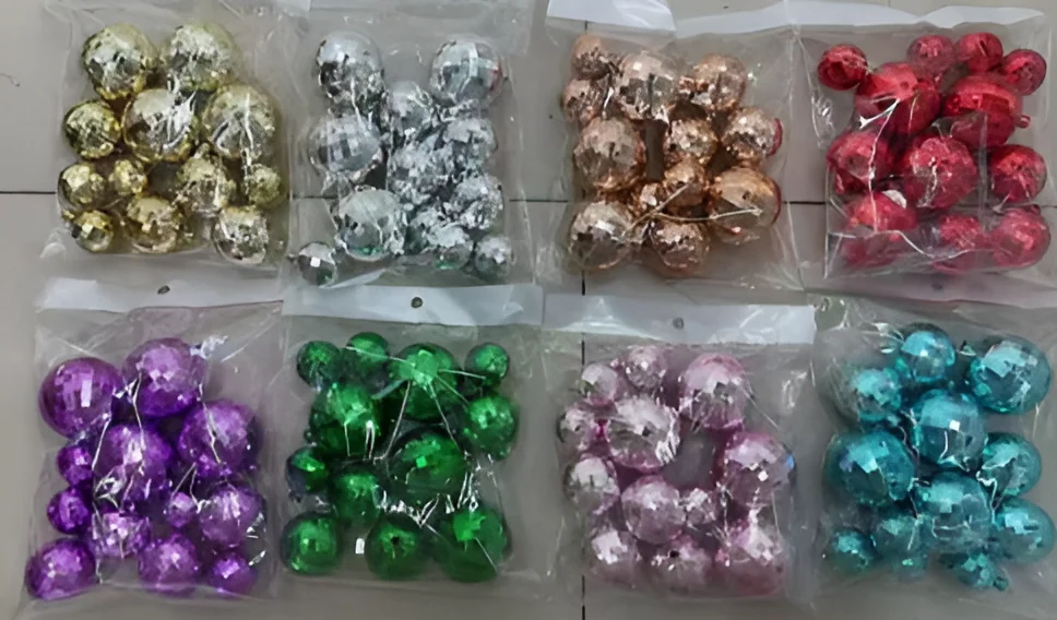 Pearl Ball Cake Topper Set