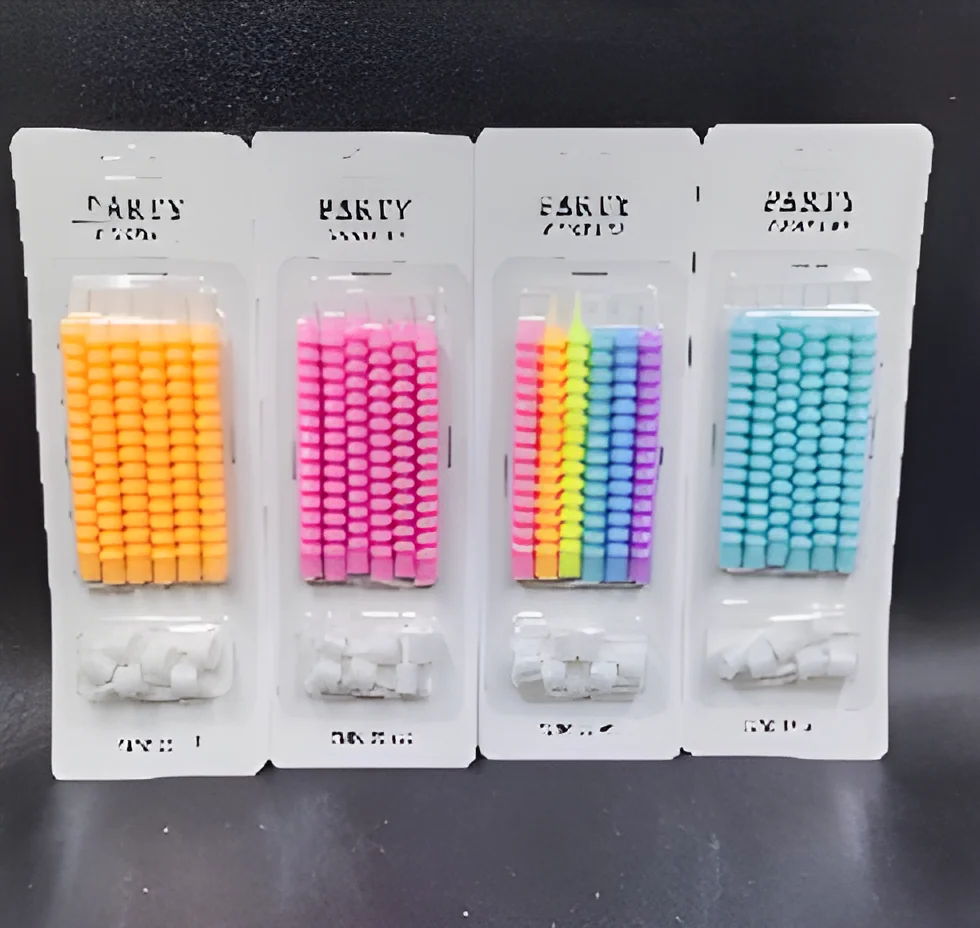 Birthday Candle – Screw Crystal 6 Separate Blister Card