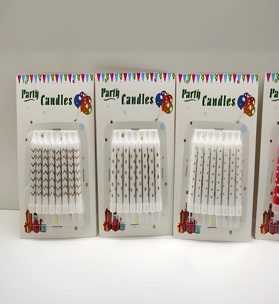 Birthday Candle – Thick 8 Pieces (White)