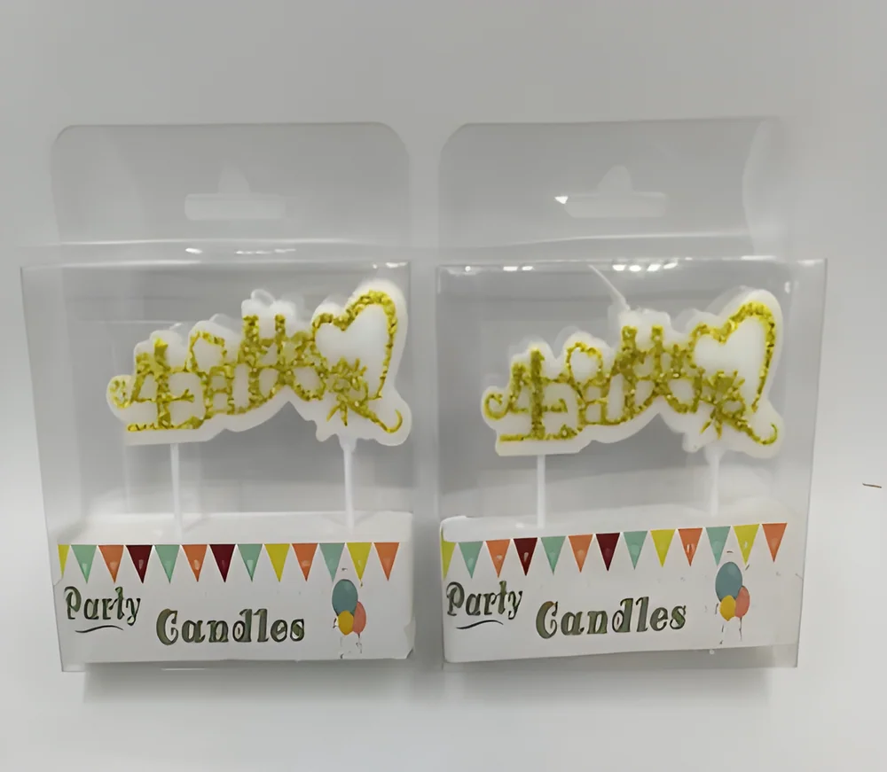 Birthday Candle – PVC Glitter Happy Birthday