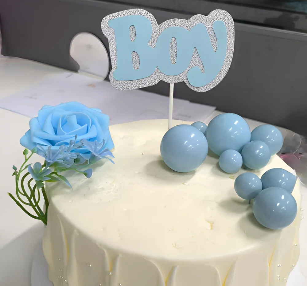 "Boy" Blue Cake Topper Set