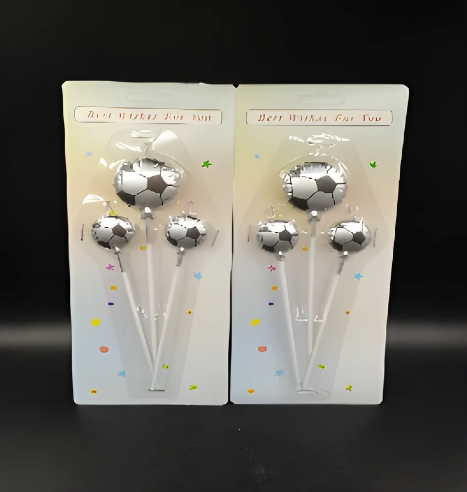 Birthday Candle – 3P Series Gold-plated Printing Blister Card – Style 2
