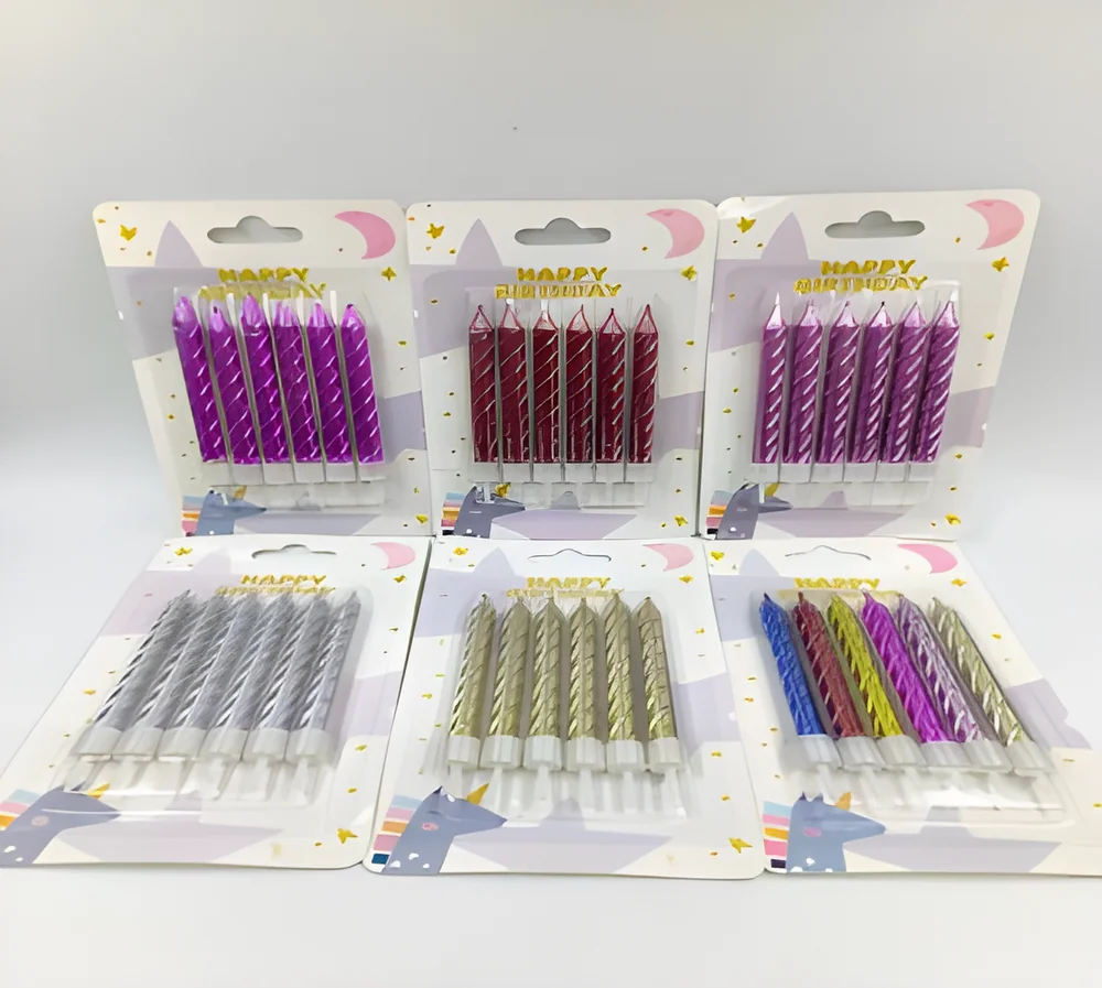 Birthday Candle – 6 Thick Gold-sprayed Threads