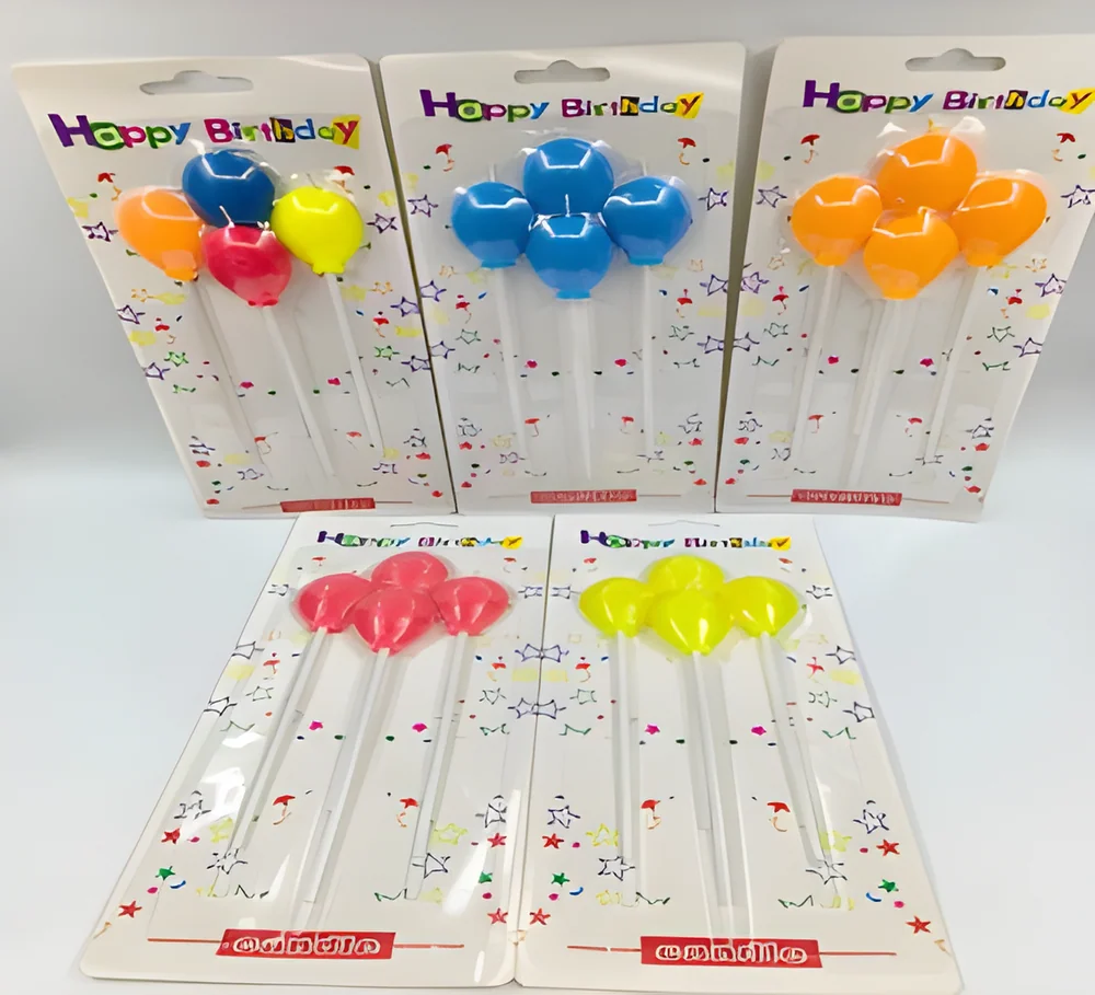 Birthday Candle – 4P Balloon (Crystal)