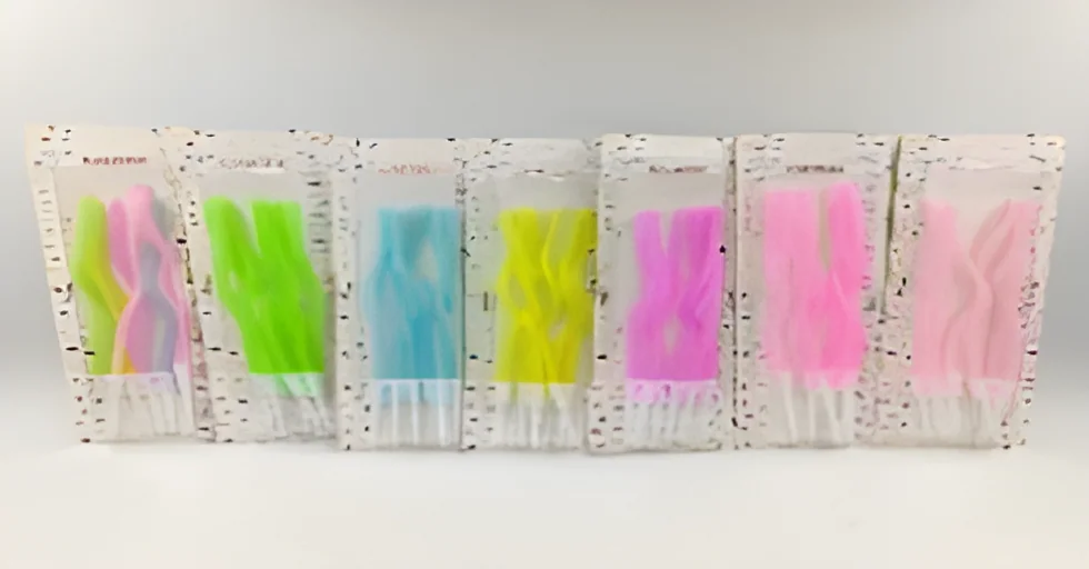 Birthday Candle – 6 Curved Crystal Blister Card