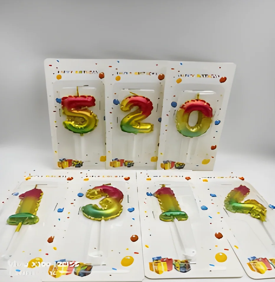 Number Candle – Balloon Digital Gradient Color 3 Colors