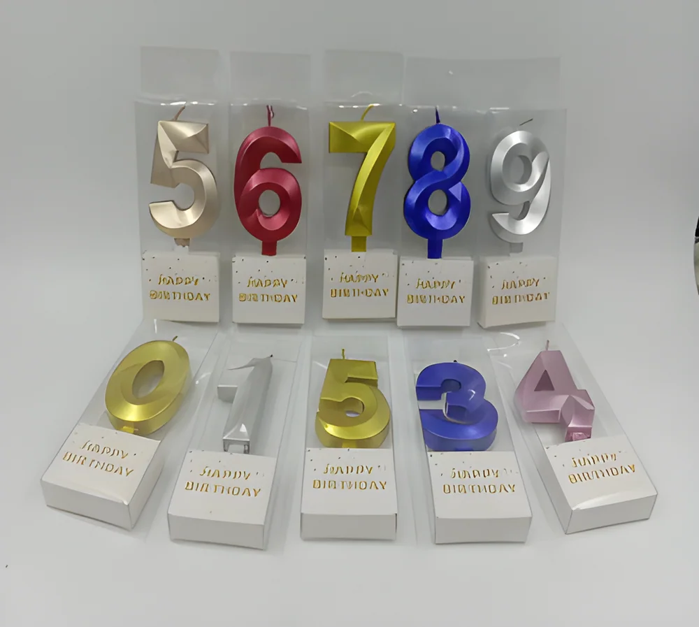 Number Candle – Ice Cream Diamond Number (Boxed)