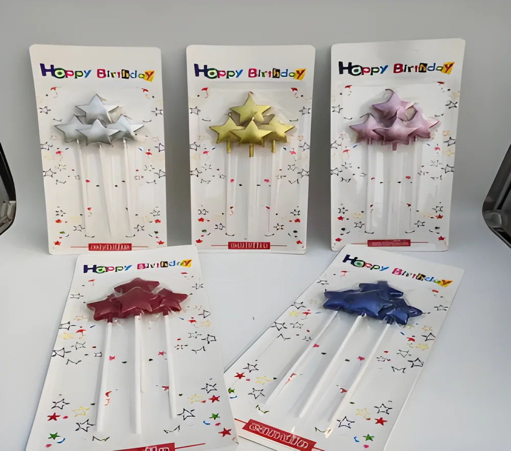 Birthday Candle – 4P Five-star (Paint)