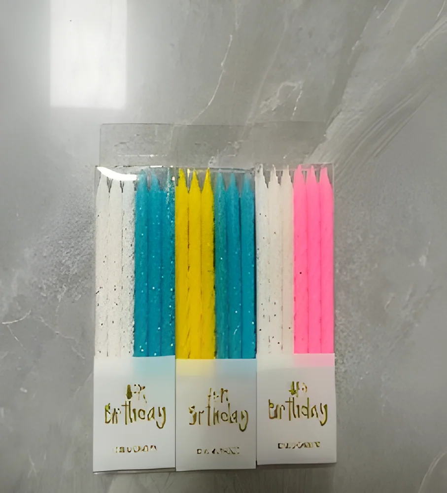 Birthday Candle – PVC Short and Thick 12 Polished Rods + Thread Bright Spots