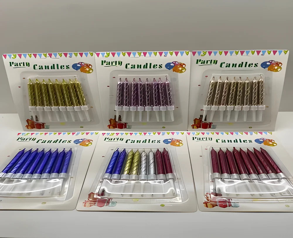 Birthday Candle – 8 Thick Gold-sprayed Threads