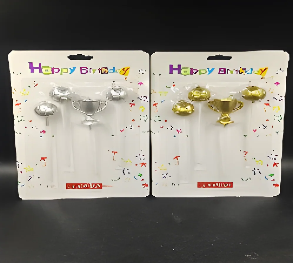 Birthday Candle – Football Trophy Card Gold-plated Combination