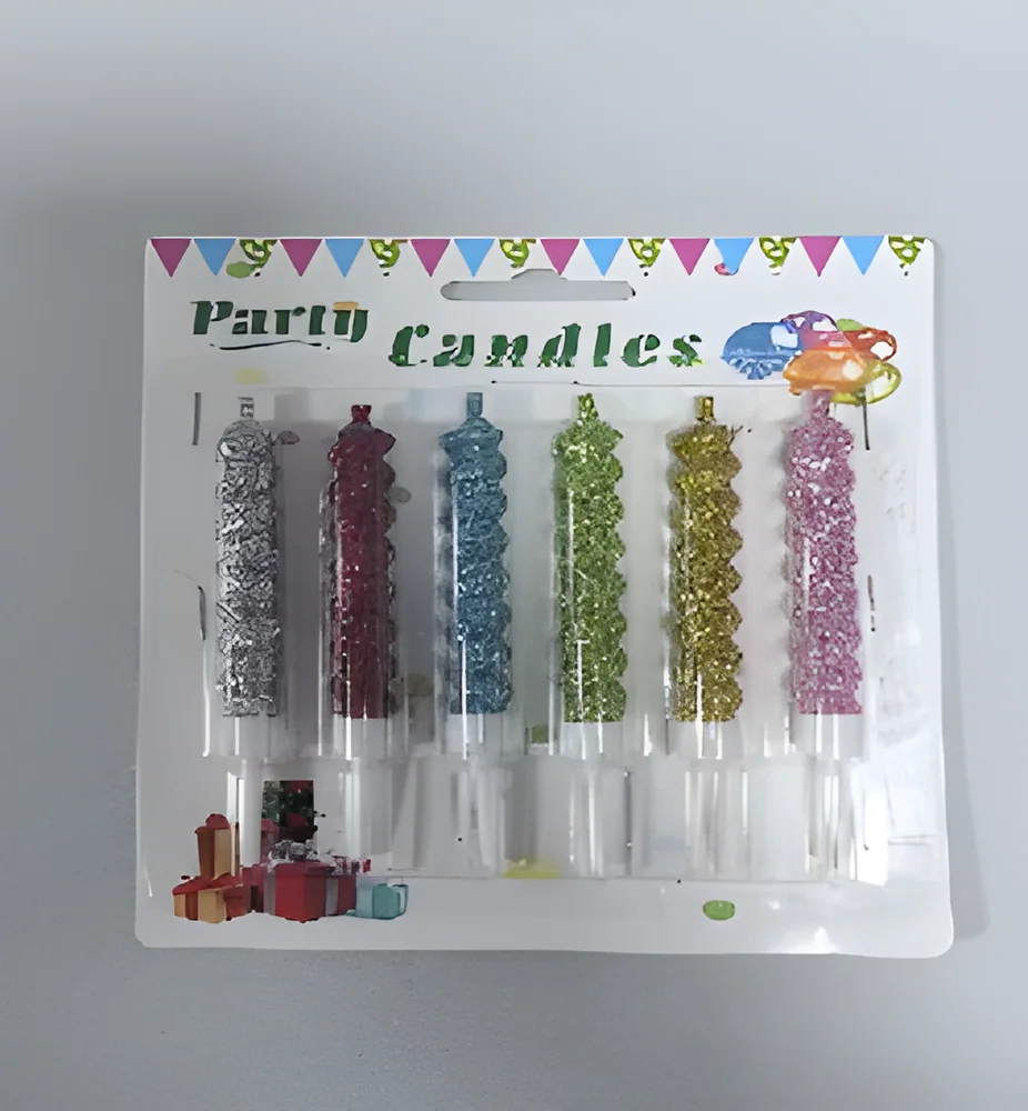 Birthday Candle – Romantic Encounter Spiral Gold Powder Blister Card