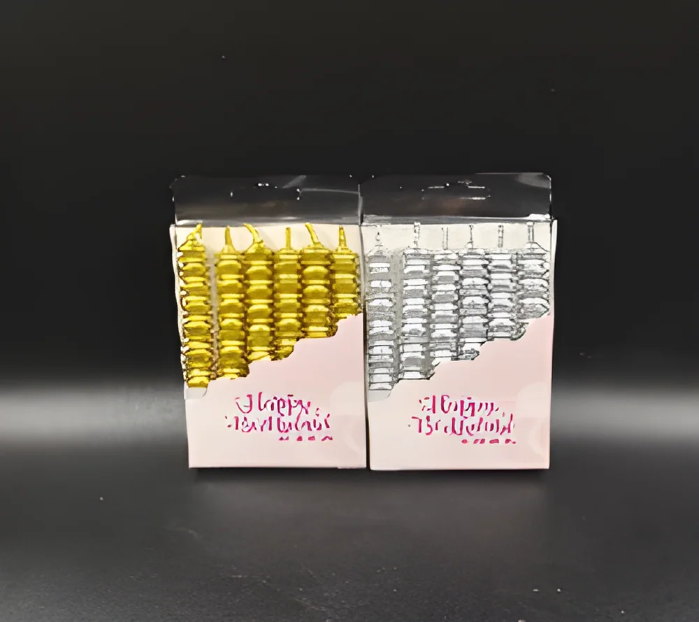 Birthday Candle – Gold-plated Screws, 6 Separate PVC Sets