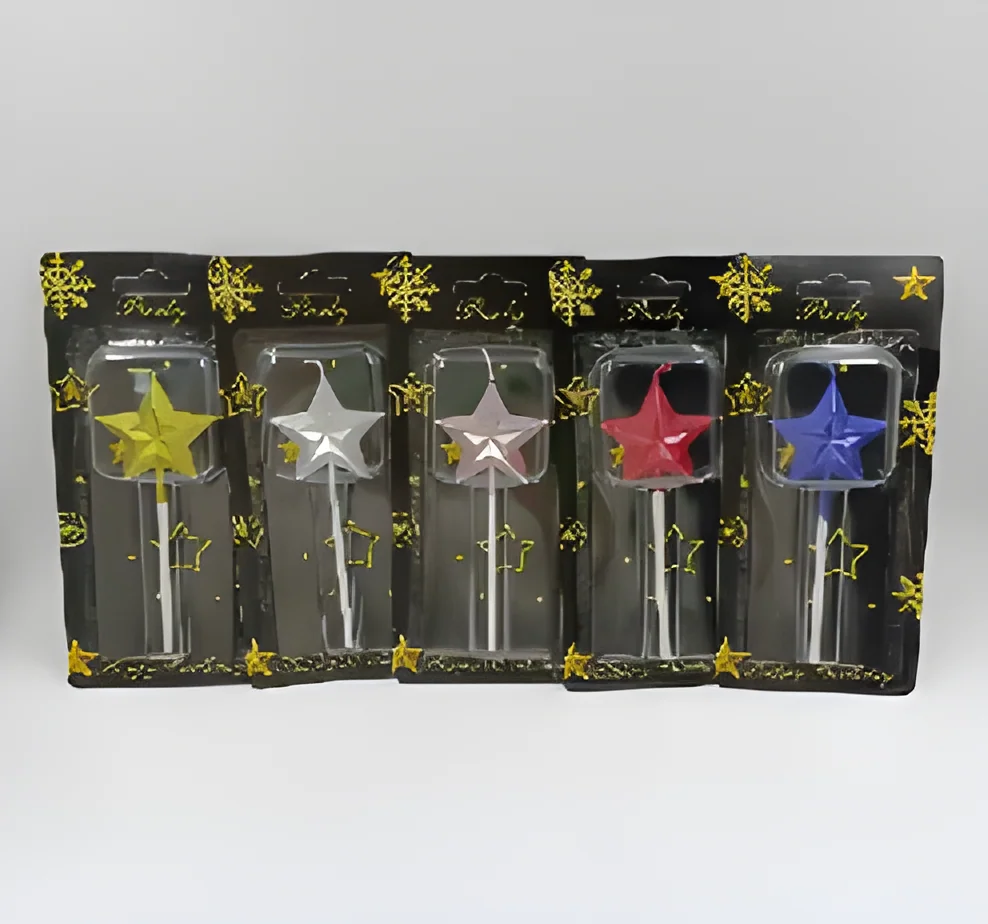 Birthday Candle – Blister Card Gold-plated Diamond Five-star