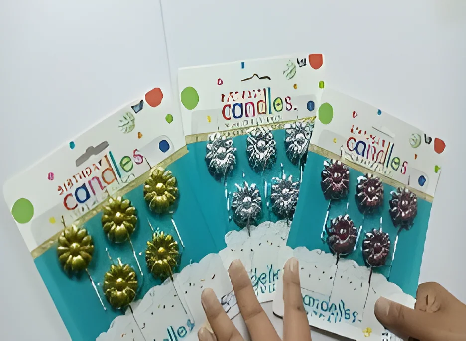 Birthday Candle – 5P Gold-plated Sunflower
