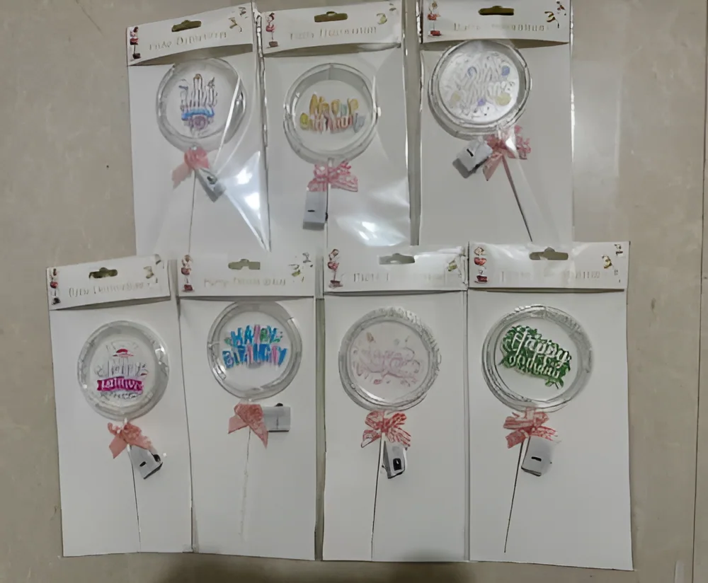 Circle Center LED Light Cake Topper – Style 2