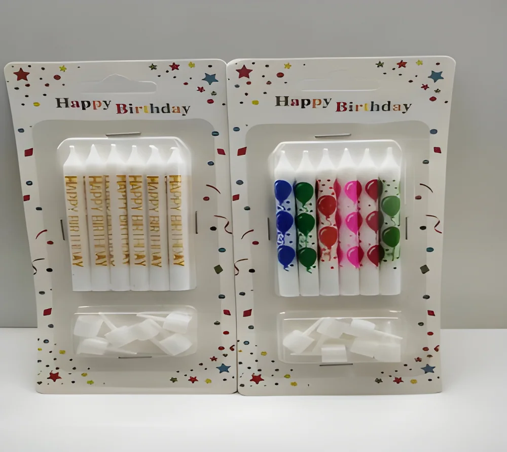 Birthday Candle – 6 Thick Branches Separated – Style 1