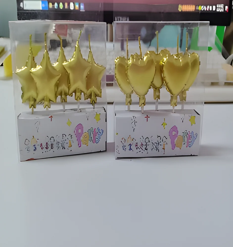 Birthday Candle – PVC Gold-plated Balloon Five-star Set of 5