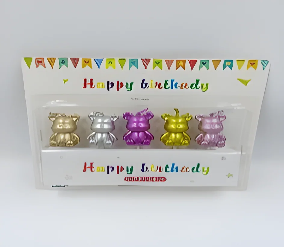 Birthday Candle – Violent Bear Gold-plated Blister Card