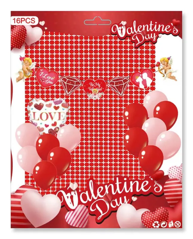 Valentine's Day Decoration Kit – 16 pcs