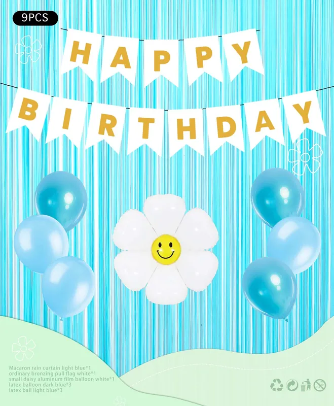 Sun Peanut Birthday Decoration Kit – 9 pcs – Style 1