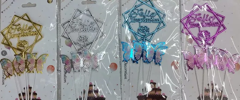 Alphabet Butterfly Set (Spanish) Cake Topper – Style 5