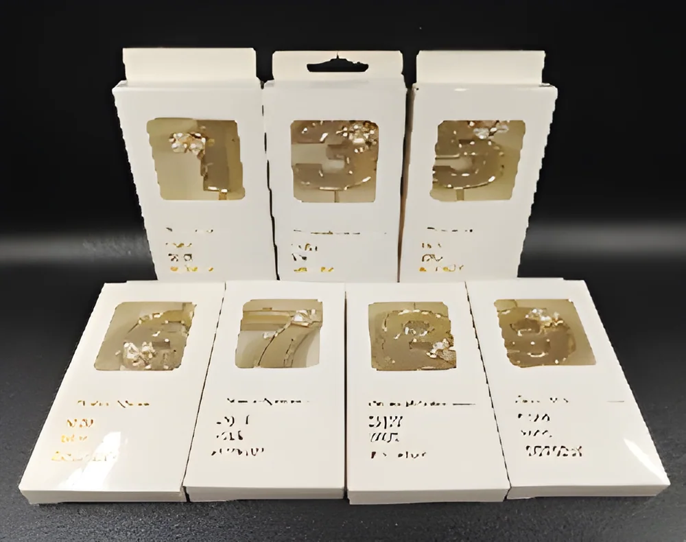 Birthday Candle – New Slotted Boxed Gold Plated +flower Pearl