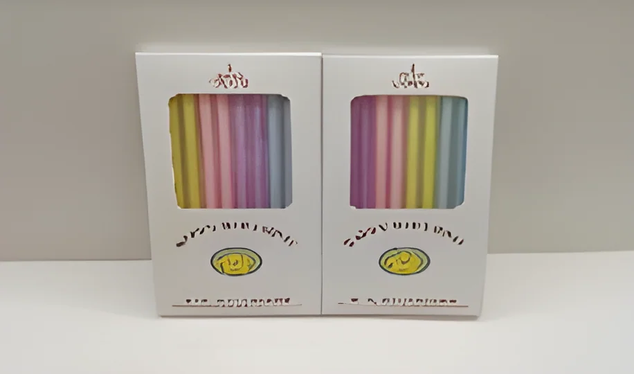 8 Threaded Rainbow Candles