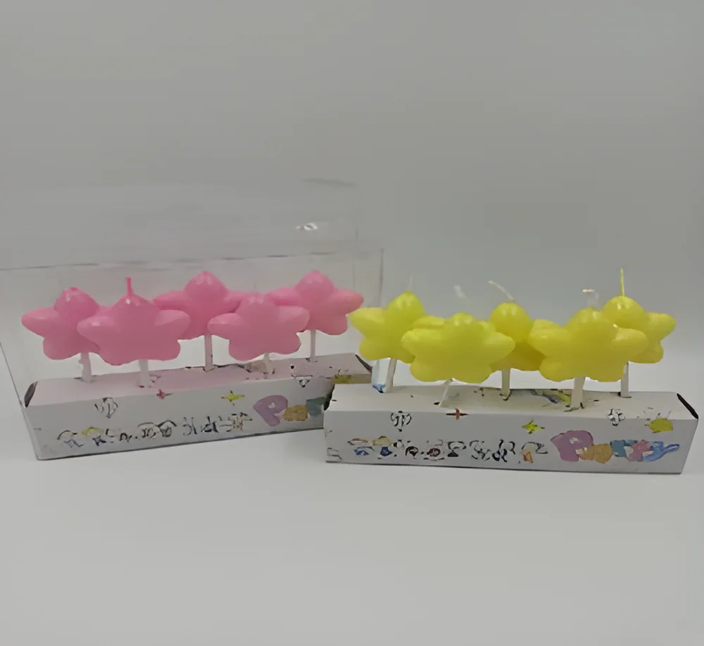 Birthday Candle – PVC5 Fat Starfish Macaron Color – Style 1