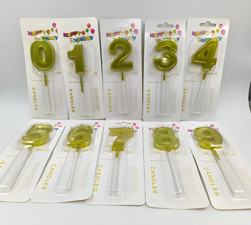 Number Candle – White Card Slotted Paint Numbers
