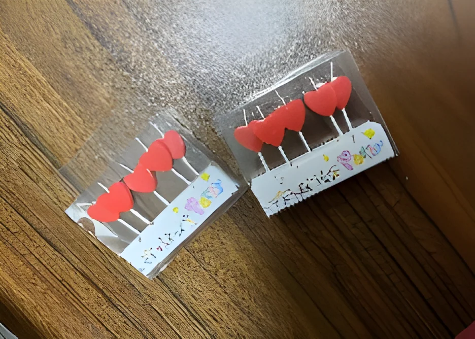 Birthday Candle – PVC Hearts 5 Pieces