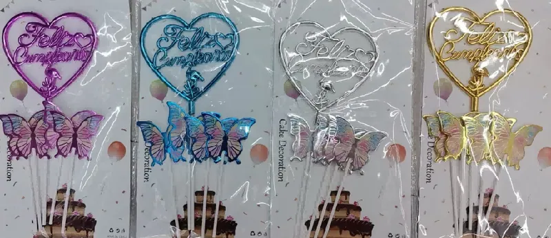 Alphabet Butterfly Set (Spanish) Cake Topper – Style 2