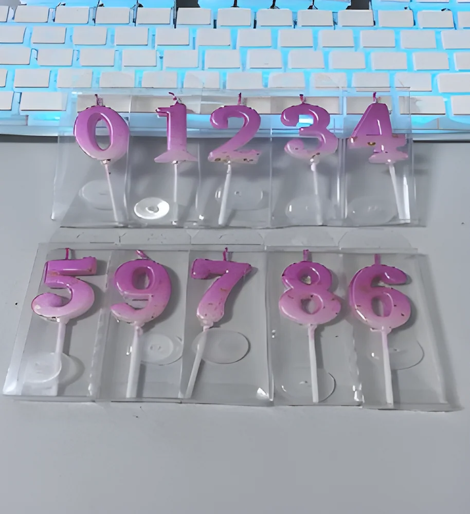Birthday Candle – PVC Decimal Gradient + Dots
