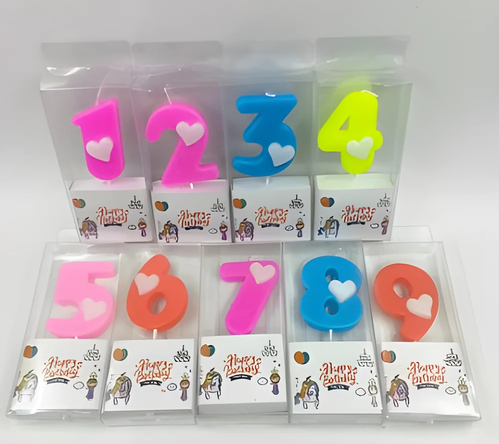 Number Candle – Heart Number (Pvc Boxed)