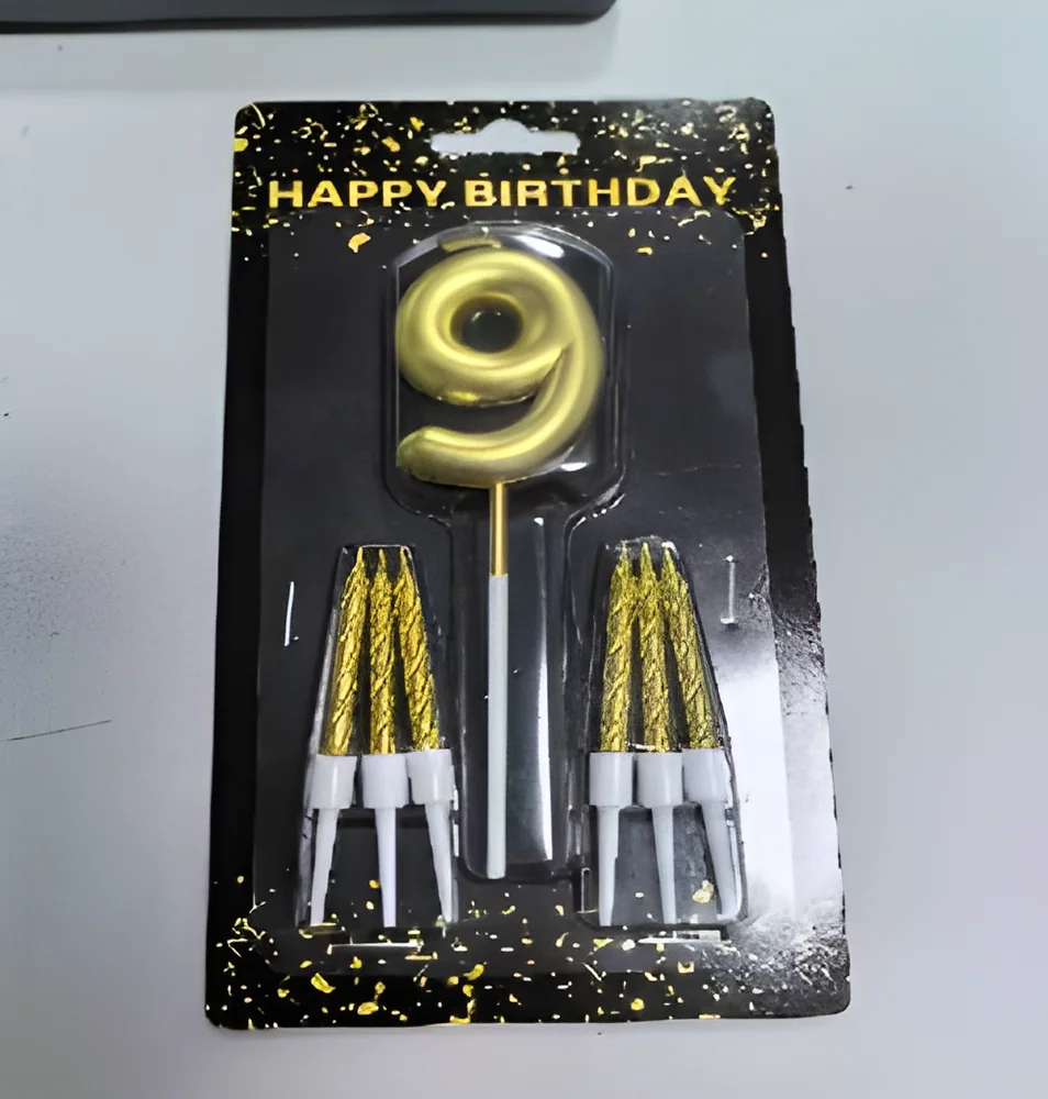 6 Thread Candle + Medium Round Number Gold Plating