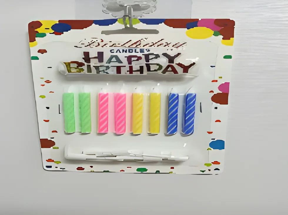 Birthday Candle – 8 Separate Crystals + Cake Topper