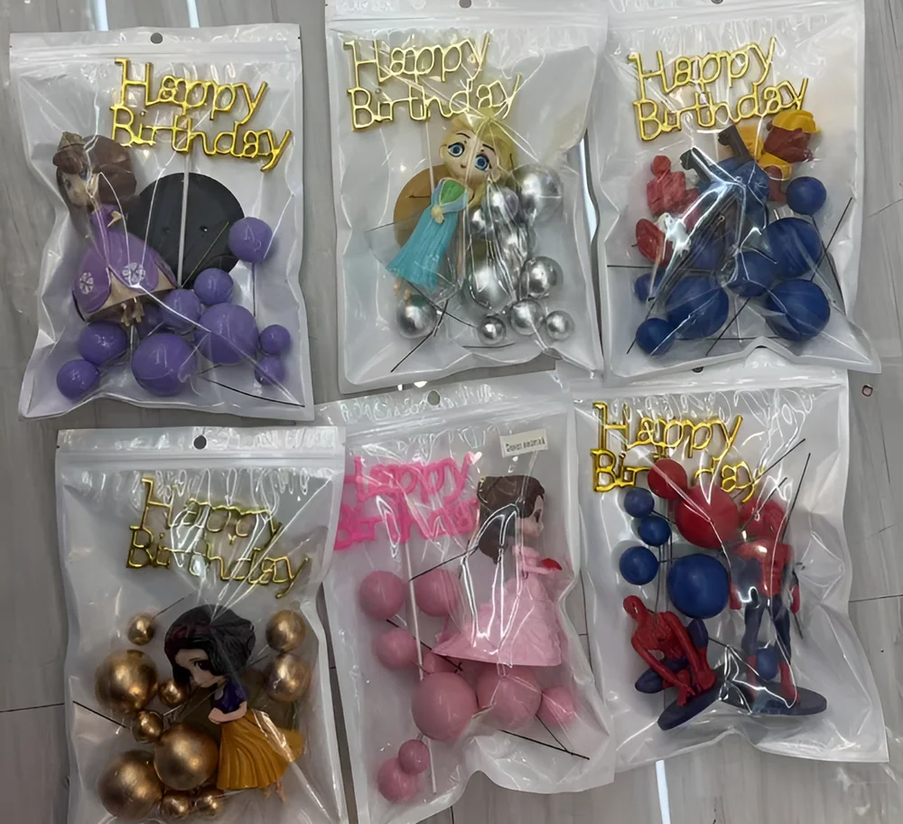 Butterfly & Bear Cake Topper Set
