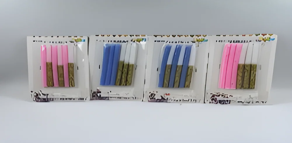 Birthday Candle – 6 Long Branches Separated Glitter Gold Dots and Gold Powder – Style 2