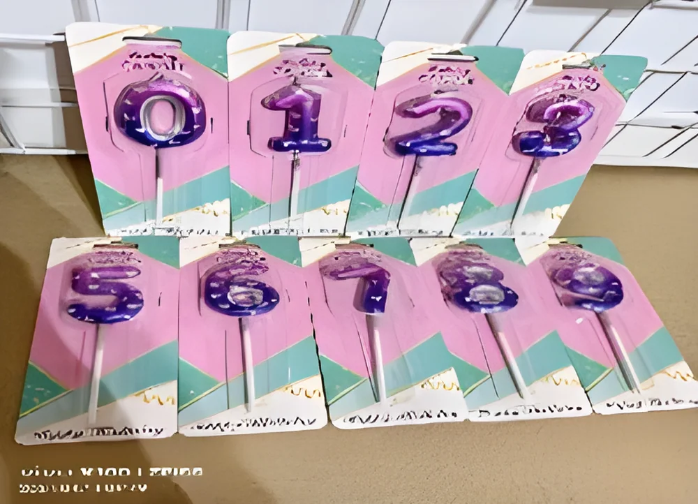 Birthday Candle – 5 cm Round Gradient Color 3 Colors
