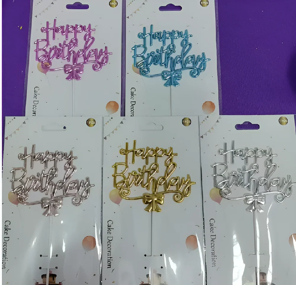 Glossy Letters Cake Topper – Style 1