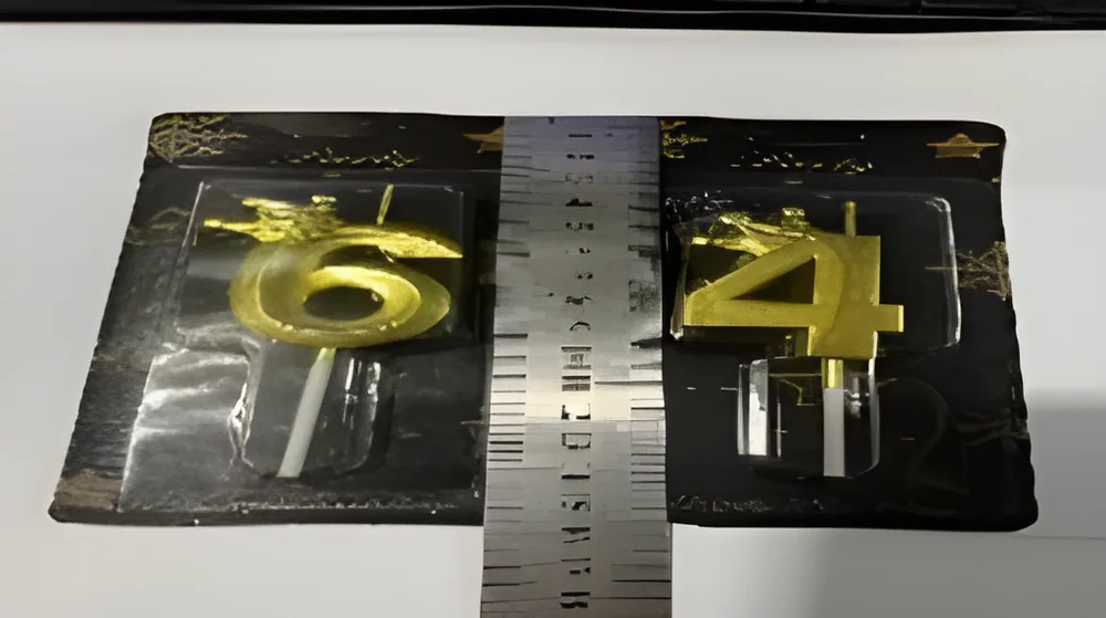 Number Candle – Diamond Crown Numbers Gold Plated